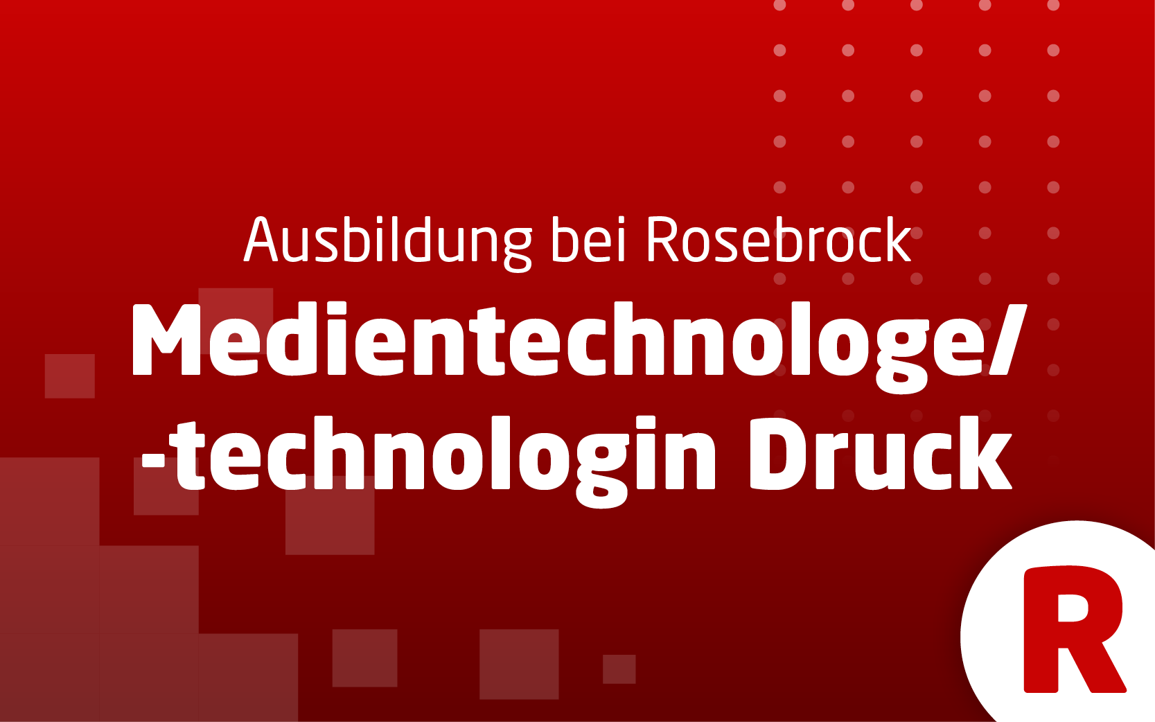 Ausbildung: Medientechnologe/-technologin Druck